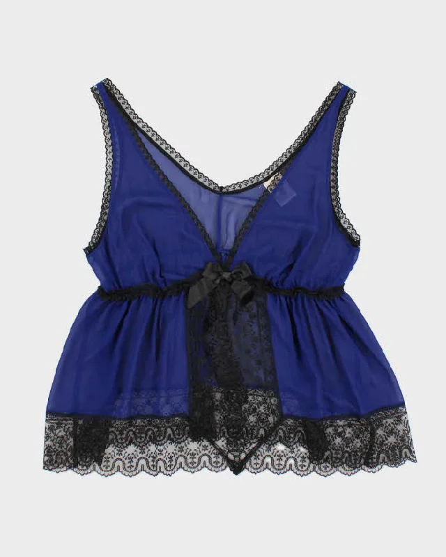 90s In Bloom Navy Cami Top - M