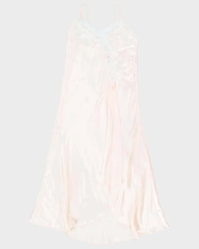 90s La Lingerie Light Pink Slip Dress - S