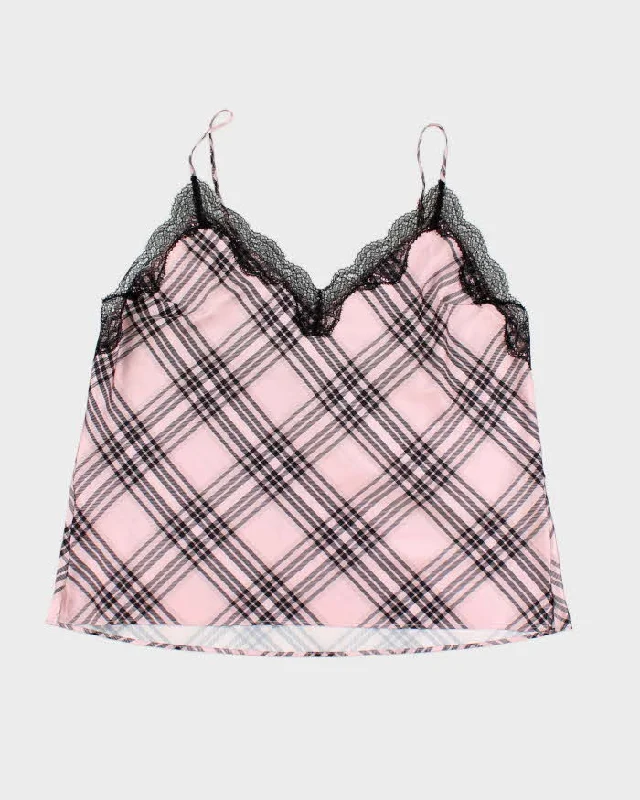 Y2k 00s Victoria's Secret Pink Check Cami - L