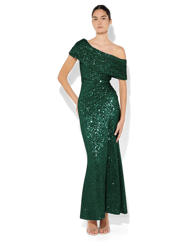 Grace Emerald Sequin Gown