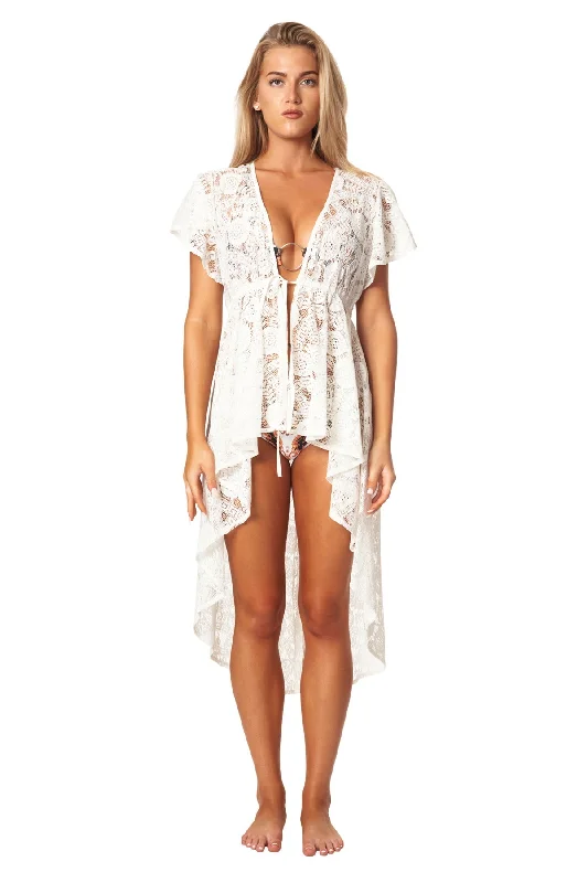 High Low Boho Lace Cover Up