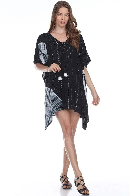 Tie Dye Bohemian Gypsy Caftan Kaftan Coverup for Casual Summer Wear