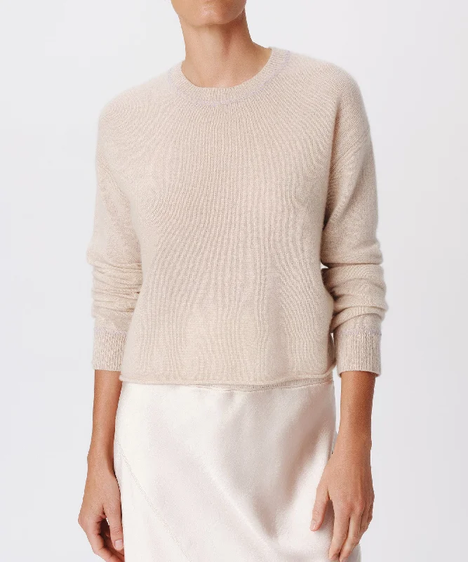 Cashmere Long Sleeve Pullover - Soft Oatmeal