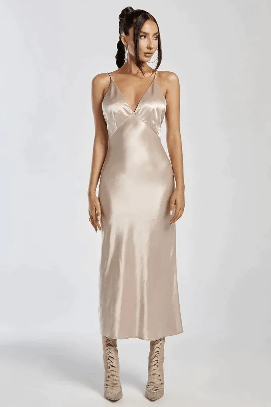 Sariah Slip Dress - Champagne