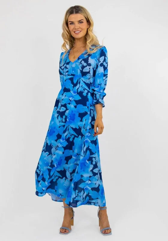 Kate & Pippa Streasa Floral Print Maxi Dress, Blue