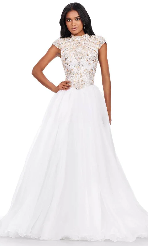 Ashley Lauren 11548 - Jeweled High Neck Ballgown