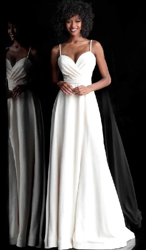 Jovani - Sweetheart A-line Evening Gown With Train 66253SC - 1 pc Ivory In Size 6 Available