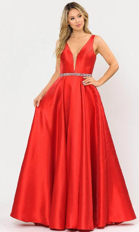 Poly USA 8682 - Mikado Sleeveless A-Line Long Gown