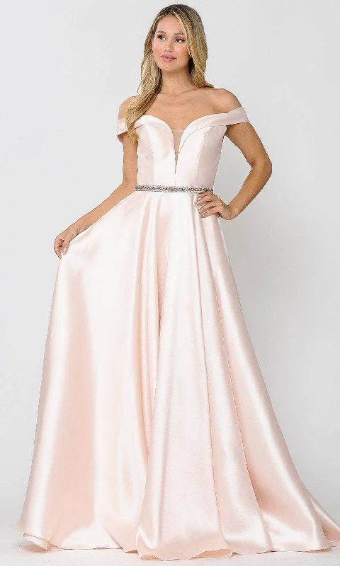 Poly USA 8686 - Off-Shoulder Sweetheart A-line Gown