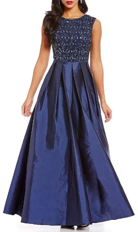 Aidan Mattox 54471390 Embellished Bateau Neckline A-Line Dress - 1 pc Twilight in Size 6 Available