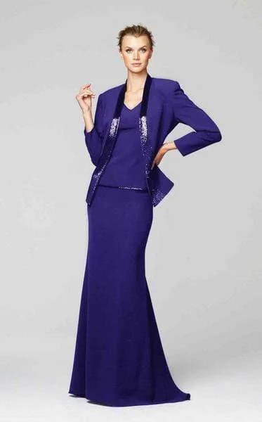 Alexander by Daymor 268 Two Piece Formal Dress with Blazer - 1 pc Amethyst In Size 16 Available