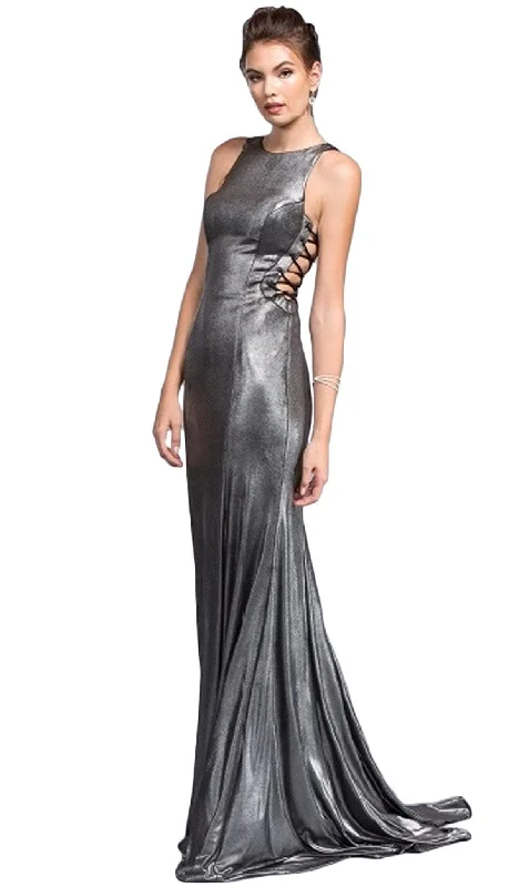 Aspeed Design - Chic Jewel Neck Sheath Prom Dress