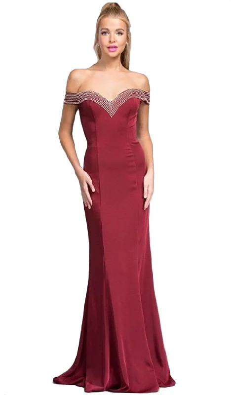 Aspeed Design - Rhinestone Accented Prom Sheath Dress