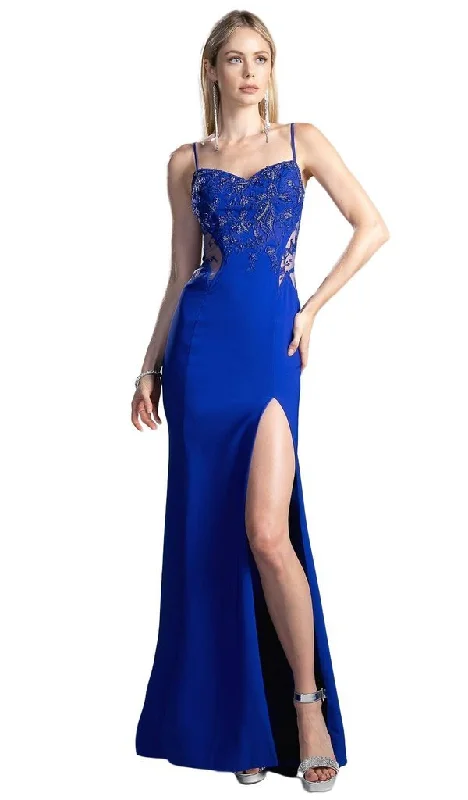 Cinderella Divine - JS0403 Bead Embroidered Jersey Sheath Prom Dress