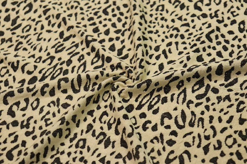 Cream & Black Knit Jacquard Fabric