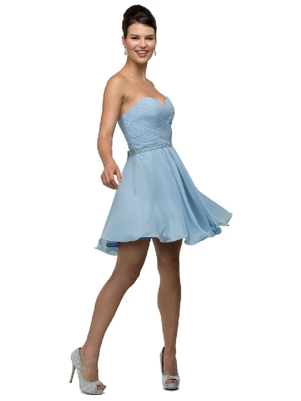 Dancing Queen Crisscrossed Sweetheart A-Line Dress 9581