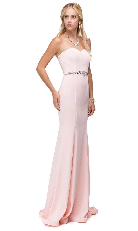 Dancing Queen Strapless Sweetheart Beaded Dress 9720 - 1 Pc. Blush in size Extra Small Available