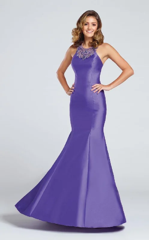 Ellie Wilde Ew117011 Beaded Illusion Back Prom Dress