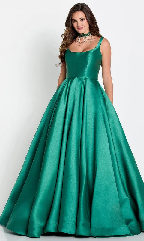 Ellie Wilde EW34130 - Scoop Neck Satin Prom Dress