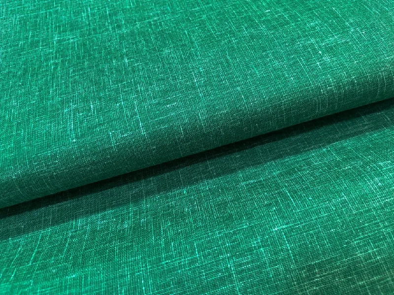 Green Plain Cotton Linen Fabric