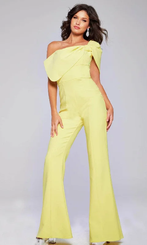 Jovani 39961 - One-Shoulder Fitted Jumpsuit