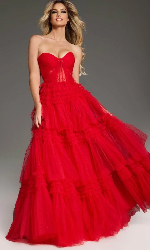 Jovani 40466 - Tiered Ruffle Prom Dress