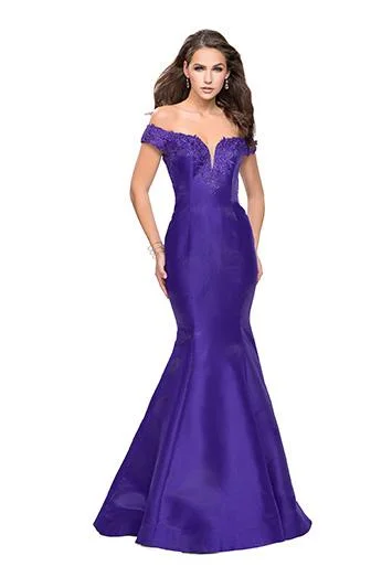 La Femme - 26001 Embellished Off Shoulder Mermaid Dress