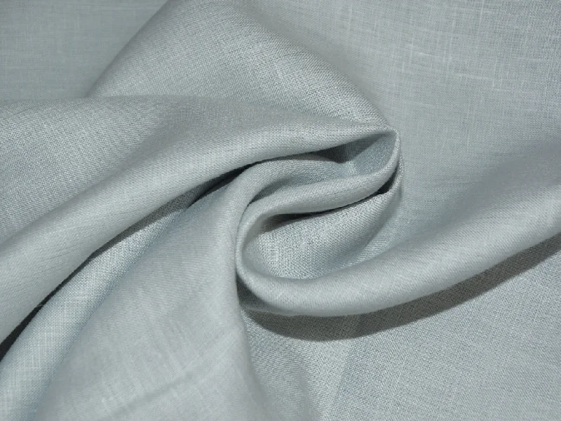 Cloud Gray Pure Linen Fabric - 60 Lea