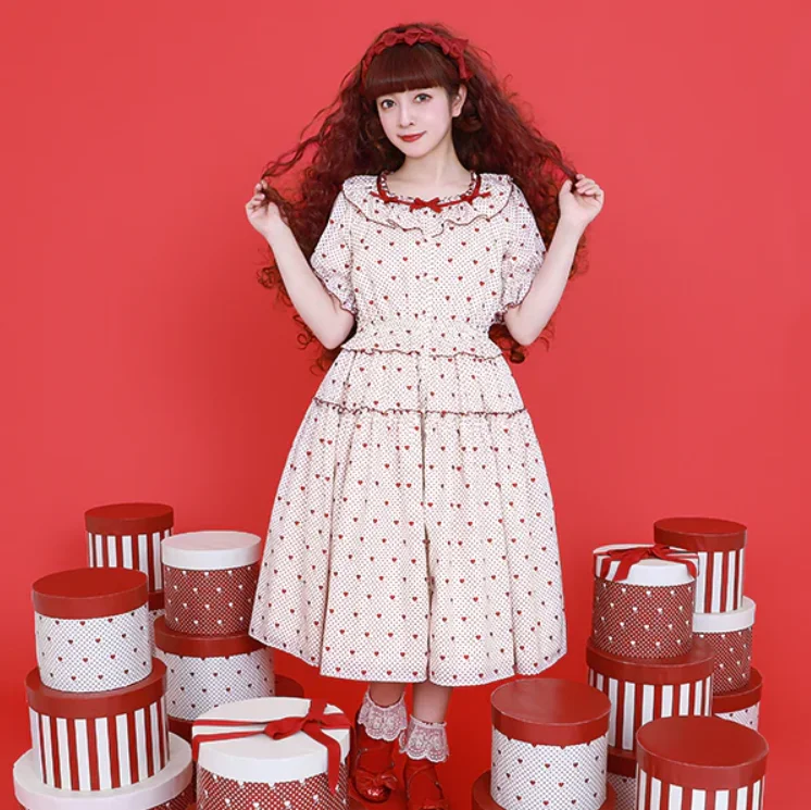 Little Dot Heart Onepiece Dress