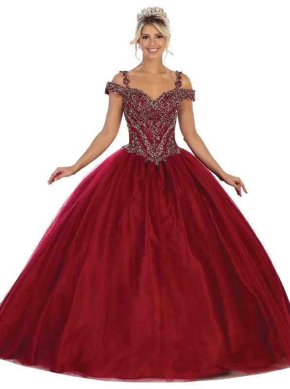 May Queen - LK127 Embellished Off-Shoulder Quinceanera