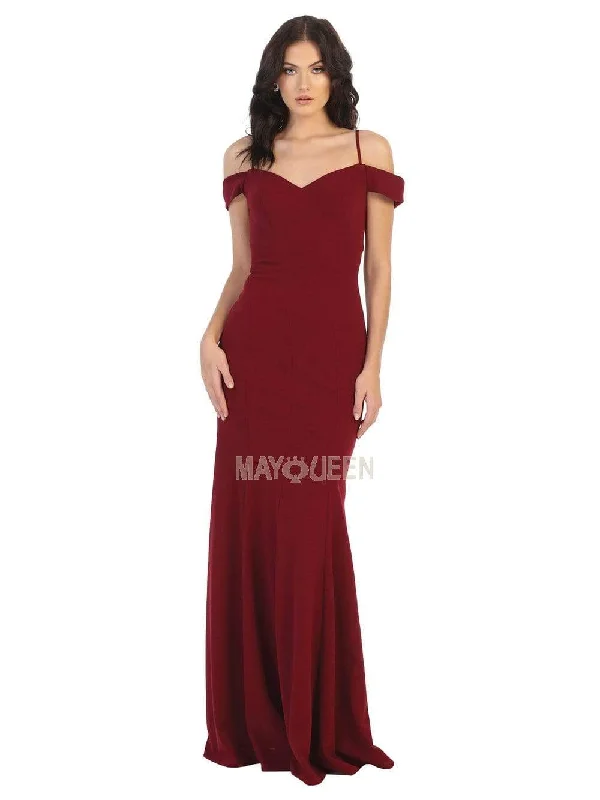 May Queen - MQ1807 Off-shoulder Trumpet Dress