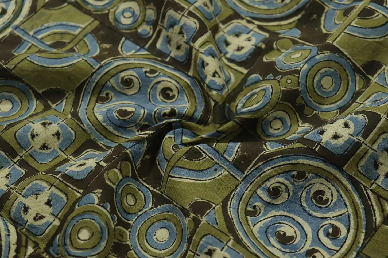 Multicolor Kalamkari  Cotton Cambric Fabric