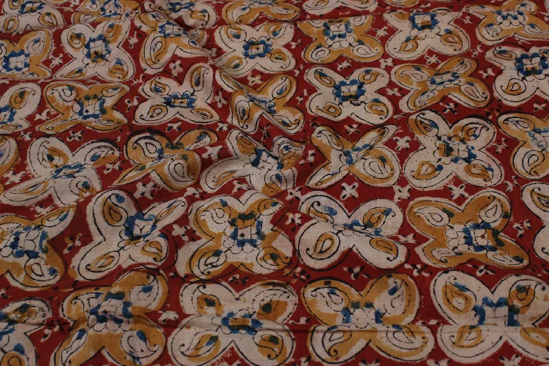 Multicolour Kalamkari  Cotton Cambric Fabric