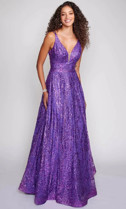 Nina Canacci 4301 - Plunging V-Neck Prom Dress