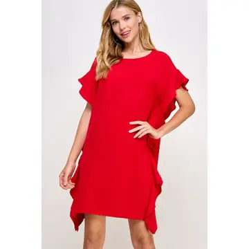 The Chica Red Ruffle Dress