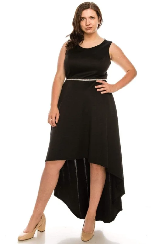 Shelby Nites - N281 Sleeveless Scoop Neck High Low Dress