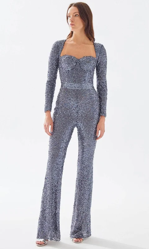 Tarik Ediz 52054 - Queen Anne Bedazzled Jumpsuit