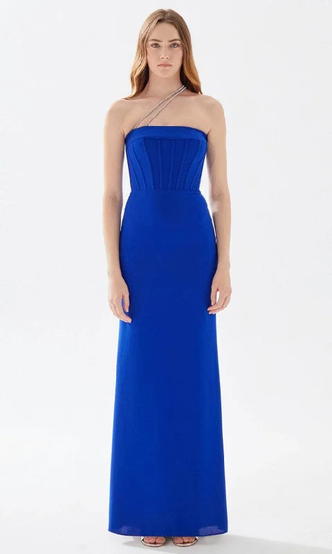 Tarik Ediz 52076 - Beaded Strap Sheath Prom Dress