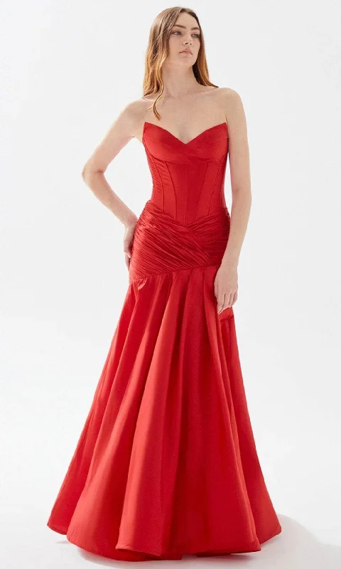 Tarik Ediz 52110 - Strapless Corset Trumpet Prom Dress