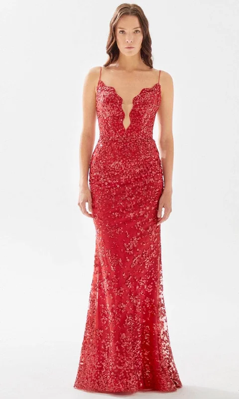 Tarik Ediz 52119 - Embellished Scallop Bod Full Dress