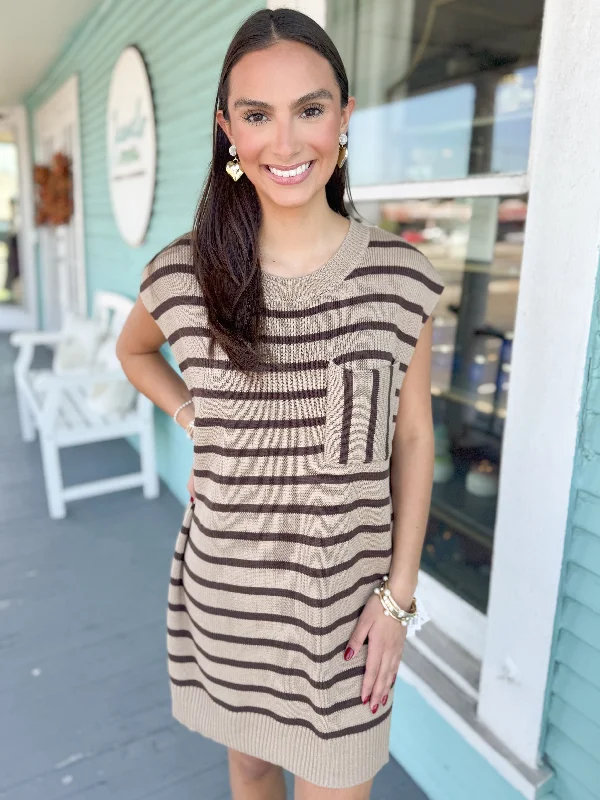 The Taupe Stripe Dress