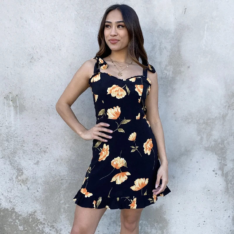 Set The Stage Floral Skater Dress