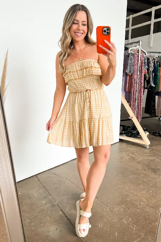 Summer Daze Gingham Print Flounce Dress - FINAL SALE