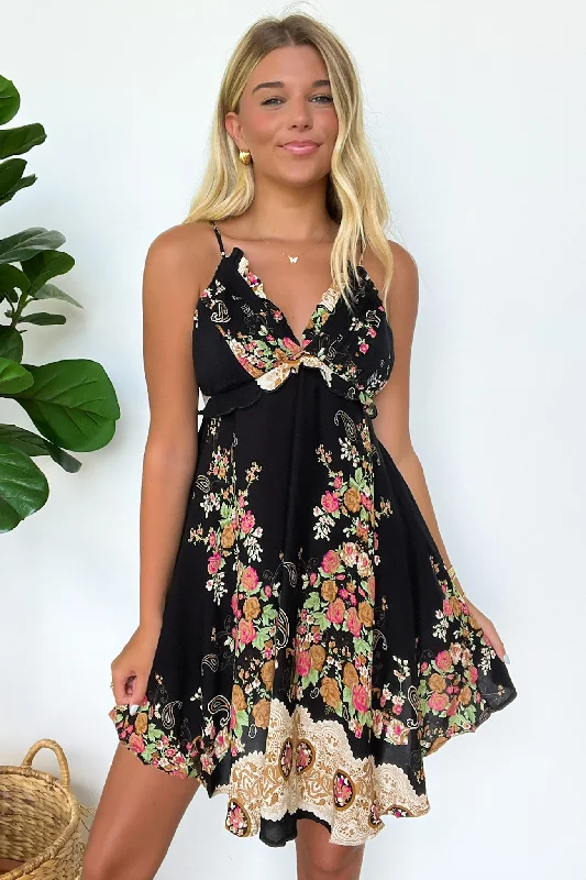 Truly Flirty Floral Open Back Dress - FINAL SALE