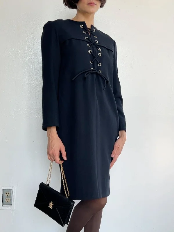 Vintage Bill Blass Lace Up Dress (S/M)