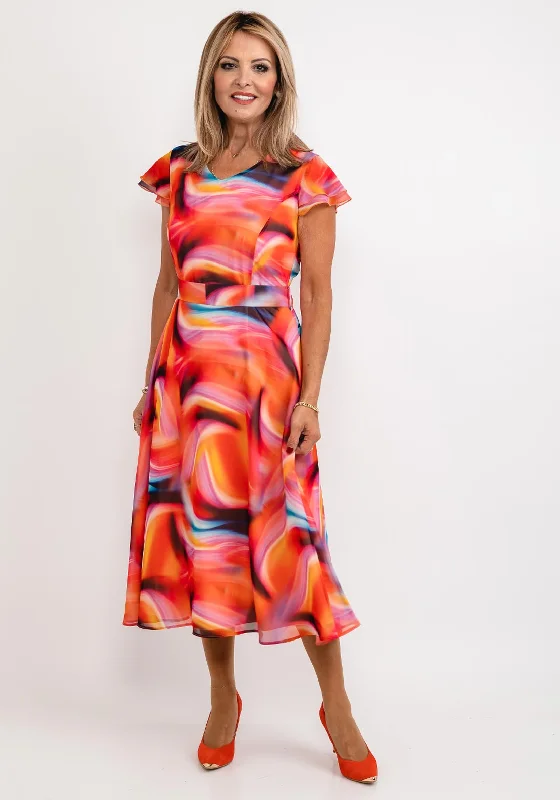 Coco Doll Gilda A Line Midi Dress, Sunrise