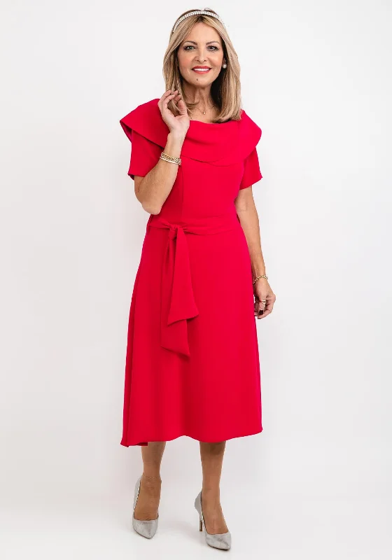 Coco Doll Nala A-Line Midi Dress, Hot Pink