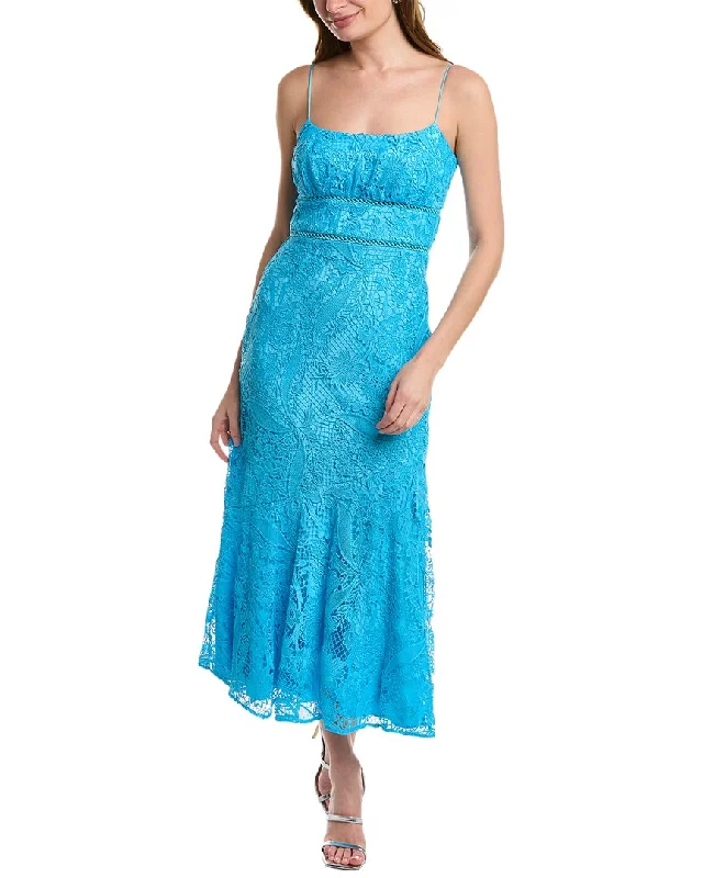 ML Monique Lhuillier Lace Midi Dress