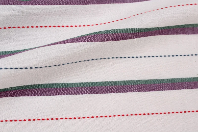 Striped Shirting With Stitches, 100% Cotton