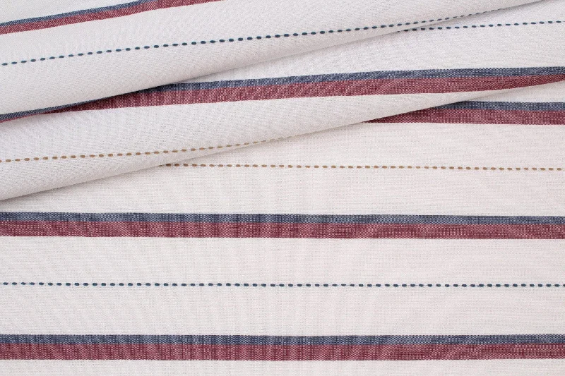 Striped Shirting With Stitches, 100% Cotton